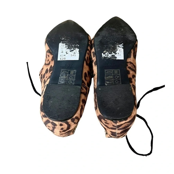 Womens Topshop Leopard Print Lace-up Flat -multicolor slip on flap 4/37 - Picture 9 of 13